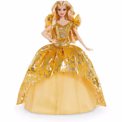 Barbie Signature Holiday, Bambola alla moda, Femmina, 6 anno/i, Ragazza, Oro, Giallo