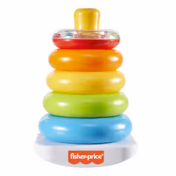 Fisher-Price Piramide 5 Anelli, 0,5 anno/i, Sonoro, Plastica, Multicolore