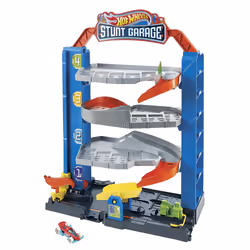 Hot Wheels City Garage delle Acrobazie, Playset con ascensore per i piani superiori, con collegamenti per altri set, Giocattolo per Bambini 3+ anni - Vista aggiuntiva 4
