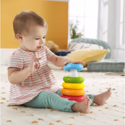Fisher-Price Piramide 5 Anelli Eco, in Materiali Vegetali, Giocattolo Impilabile per Bambini 6+Mesi - Vista aggiuntiva 5