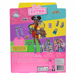 Barbie Extra Doll #1 in Rainbow Coat with Pet Poodle