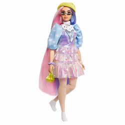 Barbie Extra Doll #2 in Shimmery Look with Pet Puppy - Vista aggiuntiva 3