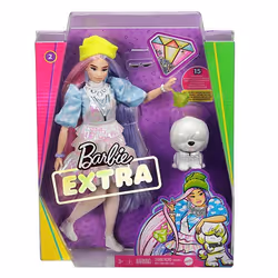 Barbie Extra Doll #2 in Shimmery Look with Pet Puppy - Vista aggiuntiva 7