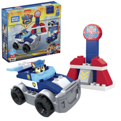 MEGA BLOKS PAW Patrol Auto di Pattuglia di Chase con Personaggio Chase Articolato e 30 Mini Blocchi da Costruzione, Giocattolo per Bambini 3+Anni