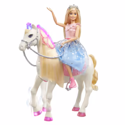 Barbie Modern Princess Prance & Shimmer Horse, Bambola alla moda, Femmina, 3 anno/i, Ragazza, Sonoro, Effetti della luce