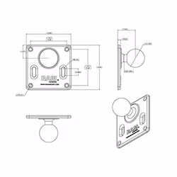 RAM Mounts RAM-2461U kit di fissaggio Nero Alluminio - Vista aggiuntiva 4