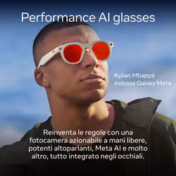 Oakley Meta HSTN - with Meta AI, Audio, Photo, Video Compatibility - Black, Prizm™ Black Polarized - Vista aggiuntiva 3