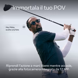 Oakley Meta HSTN - with Meta AI, Audio, Photo, Video Compatibility - Black, Prizm™ Black Polarized - Vista aggiuntiva 4