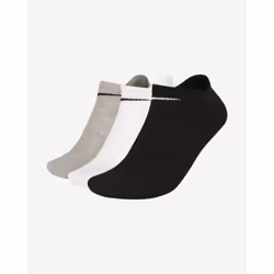 Nike SX7678-901, Calzini da corsa, Nero, Grigio, Bianco, Adulto, Maschio, Cotone, Elastan, Poliestere
