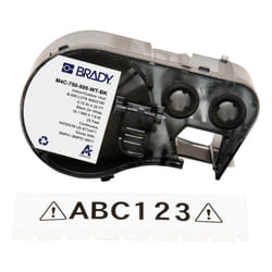Brady M4C-750-595-WT-BK etichetta per stampante Nero, Bianco Etichetta per stampante autoadesiva
