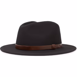 Brixton Messer Fedora Cappello, nero, dimensione S