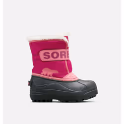 SOREL Childrens Snow Commander, Stivali, Stivali da neve, Unisex, Bambino, Nero, Rosa, Inverno