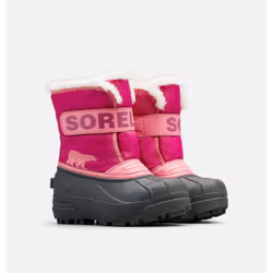 SOREL Childrens Snow Commander Stivali da neve Unisex Nero, Rosa