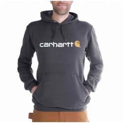 Carhartt Signature Logo Midweight Felpa, grigio-bianco, dimensione S per uomo