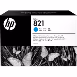 HP Cartuccia di inchiostro Latex ciano 821 da 400 ml, Resa standard, Ciano, Inchiostro a base di lattice, 400 ml, 1 pz