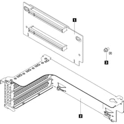 Lenovo ThinkSystem SR550/SR590/SR650 x16/x8 PCIe FH Riser 1 Kit Kit di montaggio