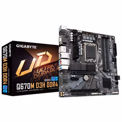 GIGABYTE Q670M D3H DDR4, Intel, LGA 1700, Intel® Celeron®, Intel® Core™ i3, Intel® Core™ i5, Intel® Core™ i7, Intel® Core™ i9 ...