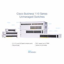 Cisco CBS110 Non gestito L2 Gigabit Ethernet (10/100/1000) Supporto Power over Ethernet (PoE) 1U Grigio - Vista aggiuntiva 3