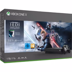 Microsoft Xbox One X 1TB Black + Star Wars Jedi : Fallen Order, Xbox One X, Nero, 8000 MB, GDDR5, GDDR5, 12000 MB