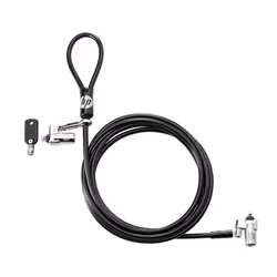HP Cavo con lucchetto master a doppia testa da 10 mm, 2,13 m, Chiave, Acciaio galvanizzato, Nero