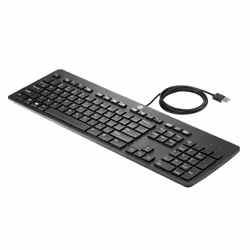 HP Tastiera USB Business Slim, Full-size (100%), Cablato, USB, Nero