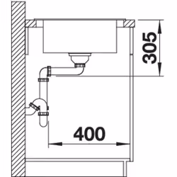 BLANCO Dinas 45 S Rettangolare Acciaio inox