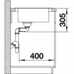 BLANCO Dinas 8 S Rettangolare Acciaio inox - Vista aggiuntiva 4