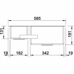 BLANCO Claron 340/180-U Lavello montato su piano Rettangolare Acciaio inox - Vista aggiuntiva 4