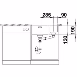 BLANCO Andano 340/180-U Lavello sottopiano Rettangolare Acciaio inox - Vista aggiuntiva 4