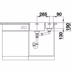 BLANCO Andano 340/180-IF Lavello montato su piano Rettangolare Acciaio inox - Vista aggiuntiva 4