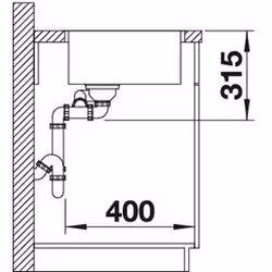 BLANCO Andano 340/180-IF Lavello montato su piano Rettangolare Acciaio inox