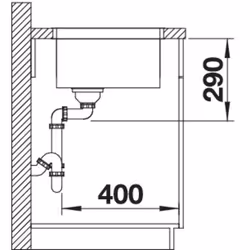 BLANCO Andano 450-U Lavello sottopiano Rettangolare Acciaio inox - Vista aggiuntiva 4