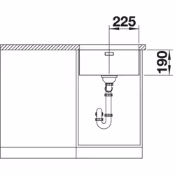 BLANCO Andano 450-U Lavello sottopiano Rettangolare Acciaio inox - Vista aggiuntiva 5