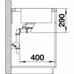 BLANCO Andano 340/180-IF/A Rettangolare Acciaio inox - Vista aggiuntiva 4