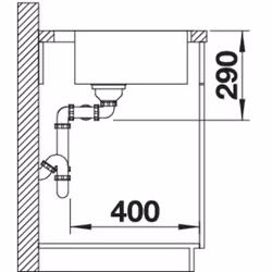 BLANCO Andano 400/400-IF/A Quadrato Acciaio inox - Vista aggiuntiva 4