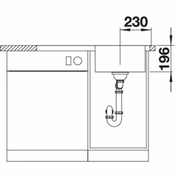 BLANCO Divon II 45 S-IF Rettangolare Acciaio inox - Vista aggiuntiva 4