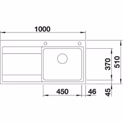 BLANCO Divon II 5 S-IF Rettangolare Acciaio inox