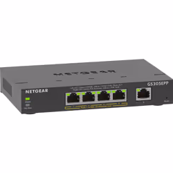 NETGEAR 5-Port Gigabit Ethernet High-Power PoE+ Plus Switch (GS305EPP) Gestito L2/L3 Gigabit Ethernet (10/100/1000) Supporto Power over Ethernet (PoE) Nero - Vista aggiuntiva 4