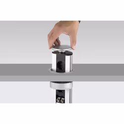 EVOline Port Cuisine prolunghe e multiple 2,5 m 3 presa(e) AC Interno Grigio, Argento - Vista aggiuntiva 3