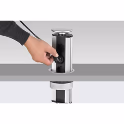 EVOline Port prolunghe e multiple 3 m 3 presa(e) AC Interno Nero, Acciaio inox - Vista aggiuntiva 5