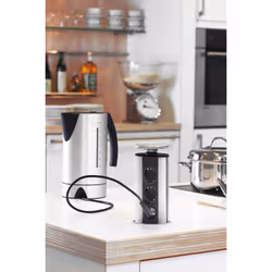 EVOline Port prolunghe e multiple 3 m 3 presa(e) AC Interno Nero, Acciaio inox - Vista aggiuntiva 7