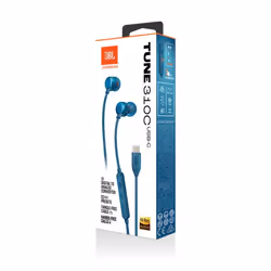 JBL Tune 310C USB Auricolare Cablato In-ear Musica e Chiamate USB tipo-C Blu - Vista aggiuntiva 8