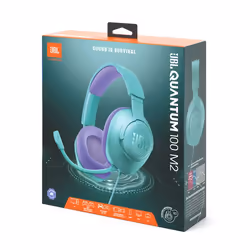 JBL Quantum 100M2 Auricolare Cablato A Padiglione Gaming Ciano - Vista aggiuntiva 8