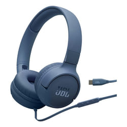 JBL Cuffie ad archetto supra-aurali con cavo e comando/microfono a 3 pulsanti, connettore USB Type-C, Driver: 32mm, Certificazione Hi-Res Audio, 3 EQ selezionabili, Cavo piatto, Ripiegabili