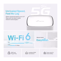 TP-Link Archer NX210 router wireless Gigabit Ethernet Dual-band (2.4 GHz/5 GHz) 5G Bianco - Vista aggiuntiva 4