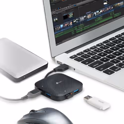 TP-Link UH400 hub di interfaccia USB 3.2 Gen 1 (3.1 Gen 1) Type-A 5000 Mbit/s Nero - Vista aggiuntiva 4