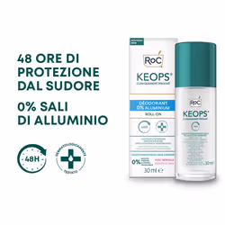 Roc Keops Deodorante Roll On 48h 0% Sali di Alluminio 30ml + CONFEZIONE OMAGGIO
