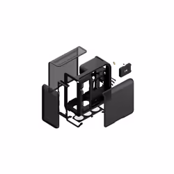 HYTE X50 AIR MID TOWER CASE PITCH BLACK - Vista aggiuntiva 7