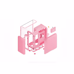 HYTE X50 MID TOWER CASE STRAWBERRY MILK - Vista aggiuntiva 7