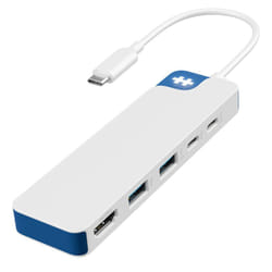HYPER HD4101BUGL hub di interfaccia USB tipo-C 5000 Mbit/s Blu, Bianco